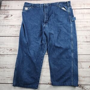 Vintage Pointer Brand Carpenter Jeans Mens W50 L M Blue Denim Workwear USA Made